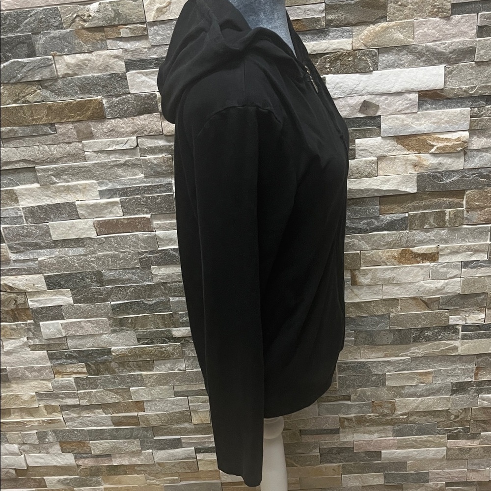 Danskin Now Black Hooded Utility Jacket - Picture 7 of 8